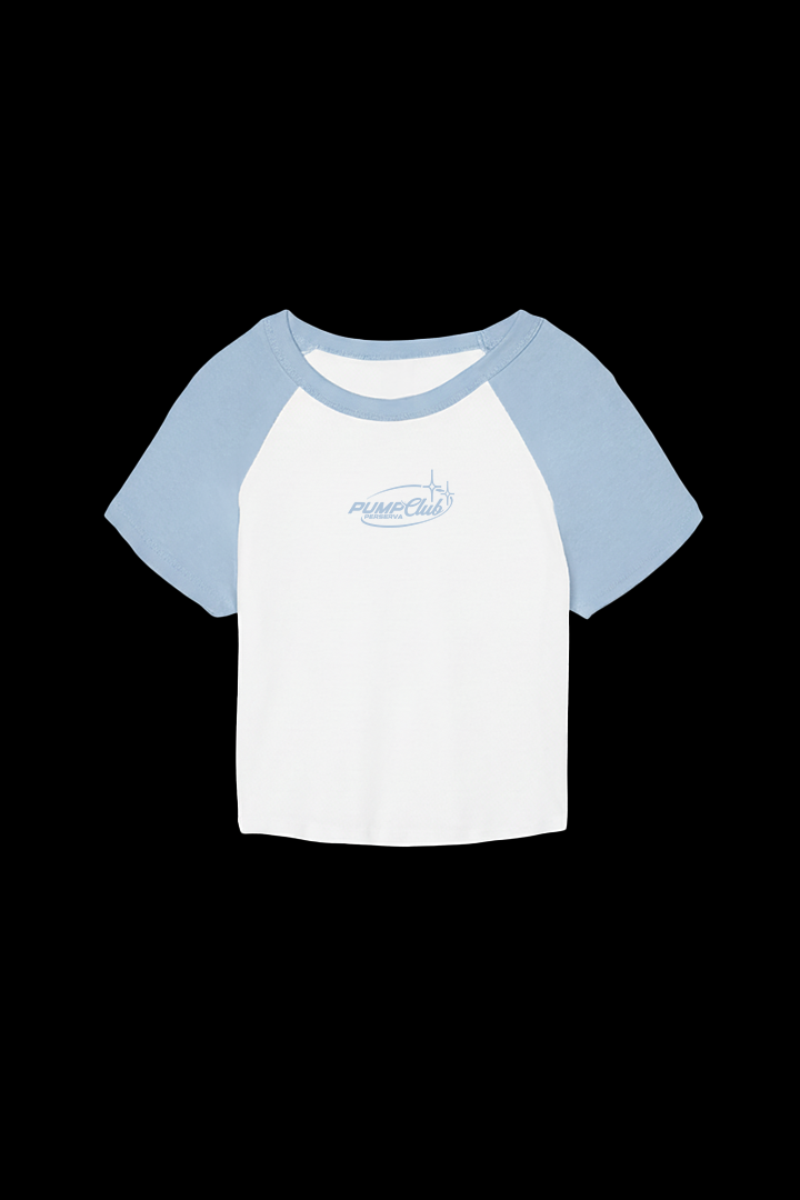 Pump Club Baby Tee (Baby Blue)