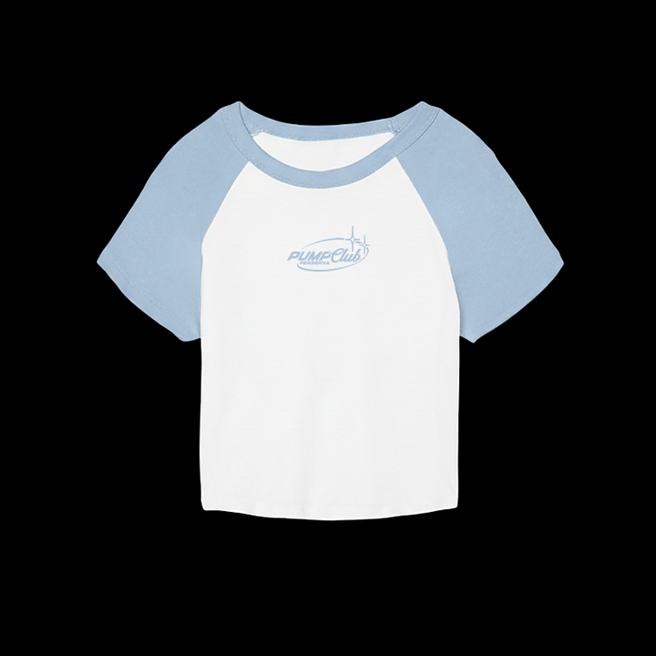 Pump Club Baby Tee (Baby Blue)