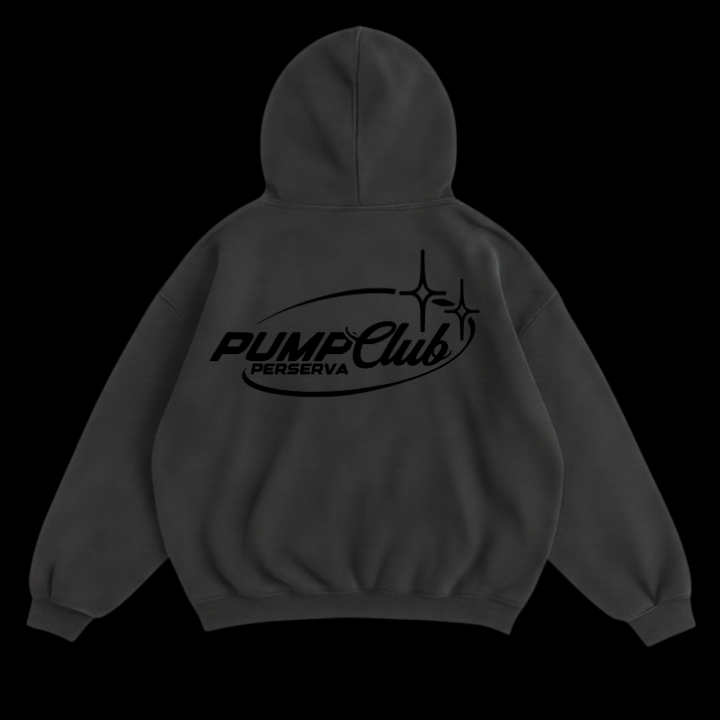 Pump Club Hoodie (Black Logo/Faded Black)