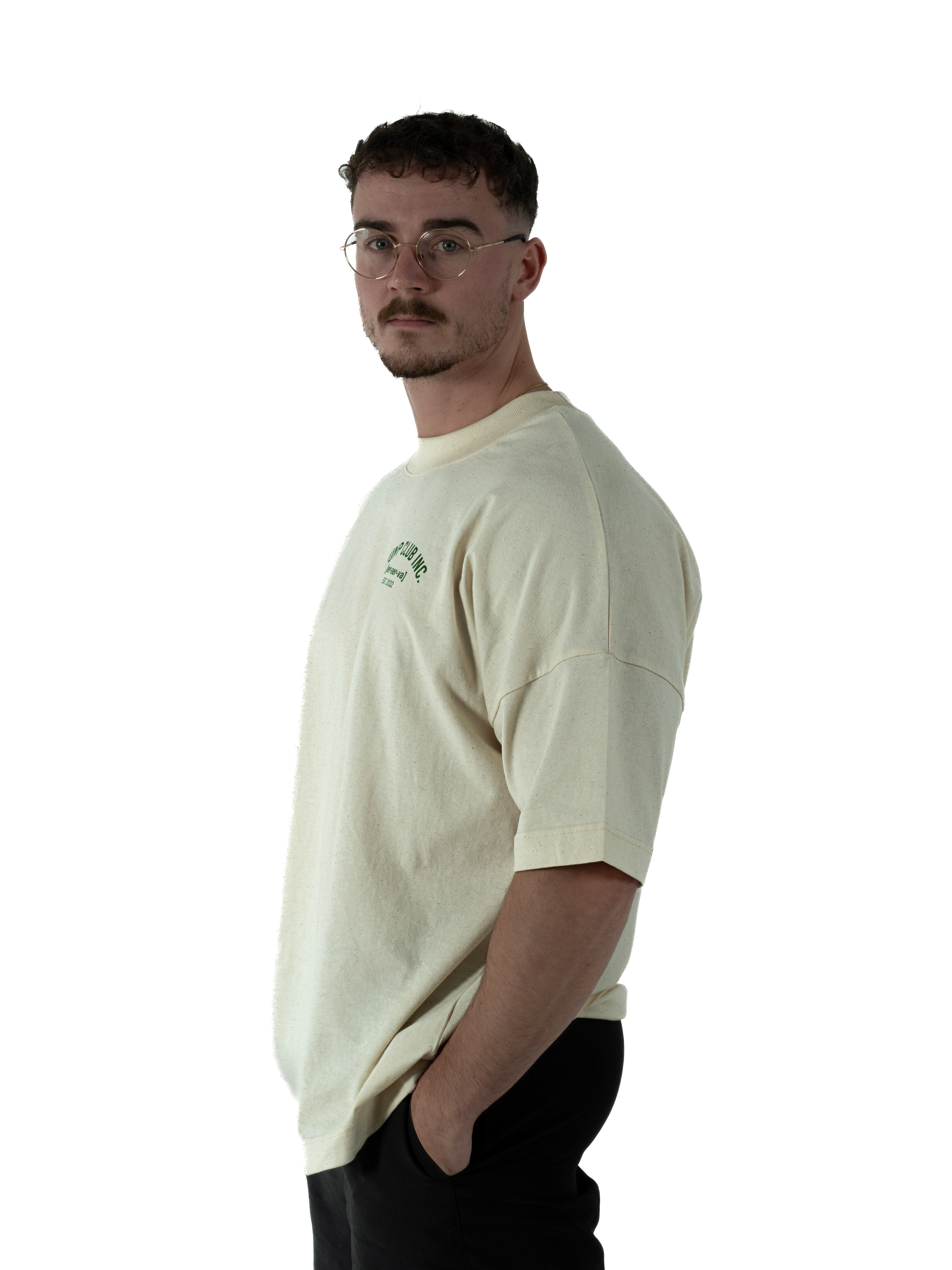Core Collection Tee - Cream & Green