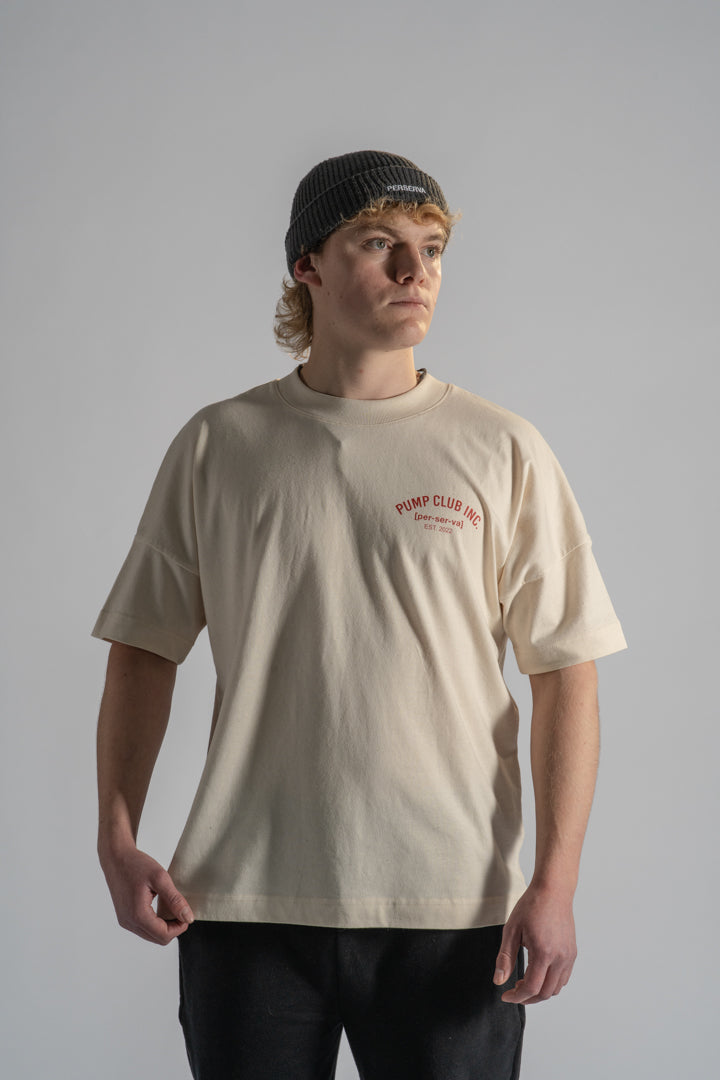 Core Collection Tee - Cream & Red