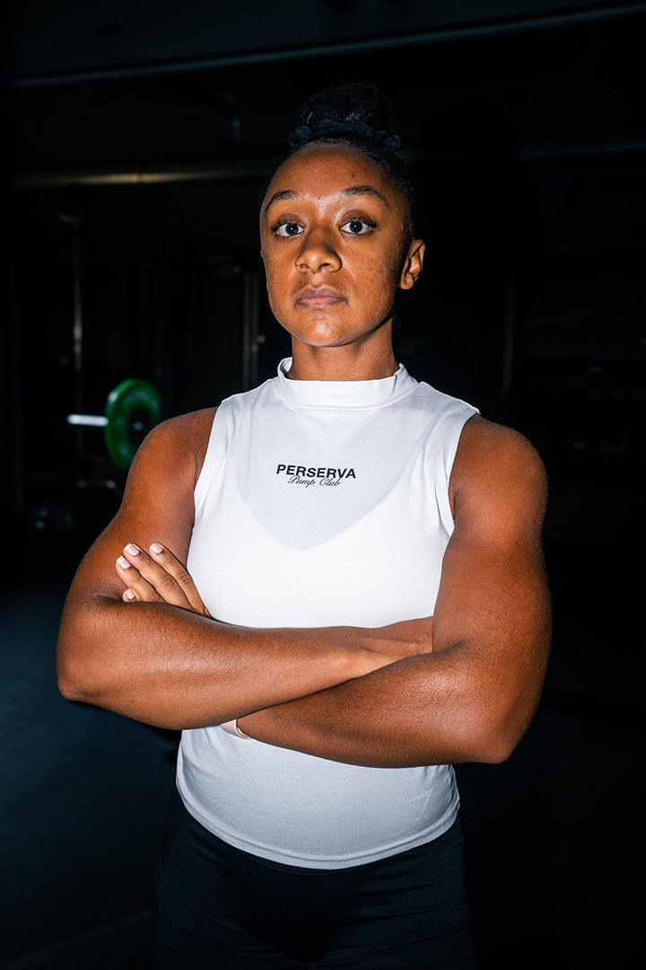 High Neck Tank (White)