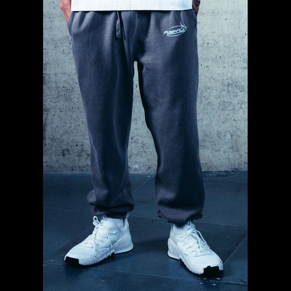 Pump Club Joggers (White Logo/Faded Grey)