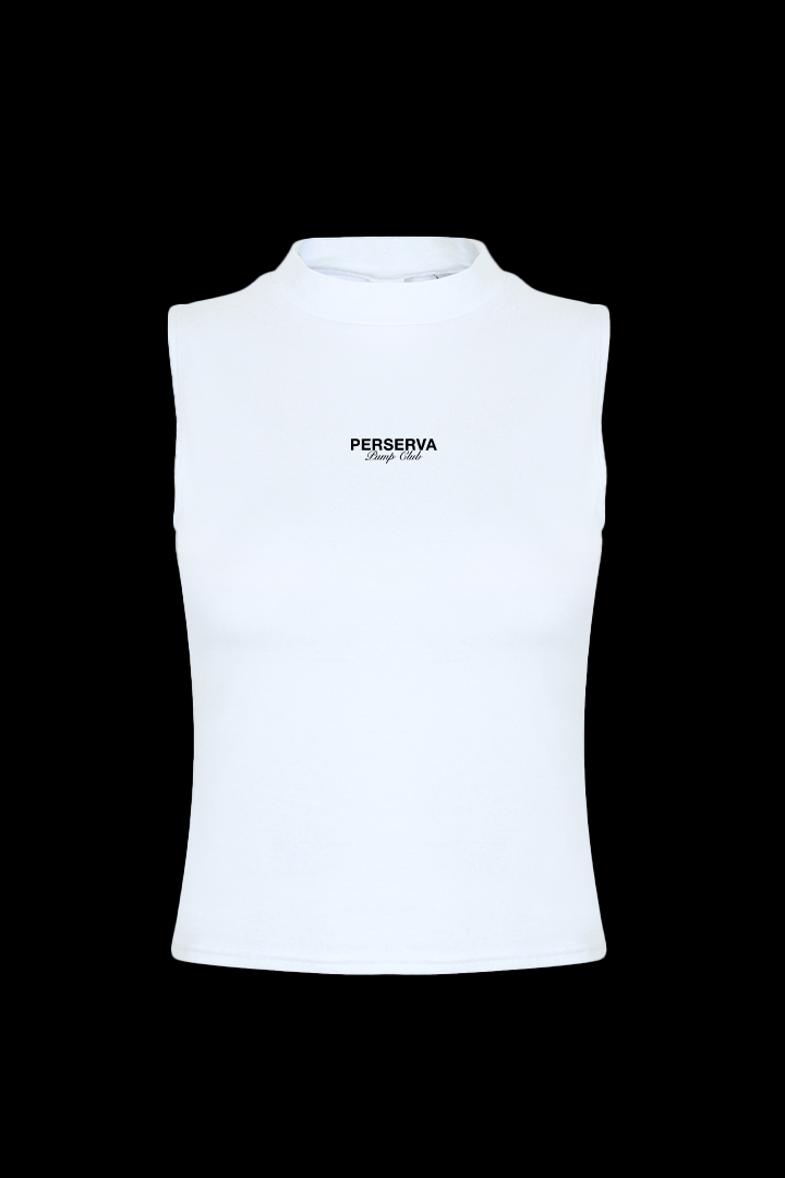 High Neck Tank (White)