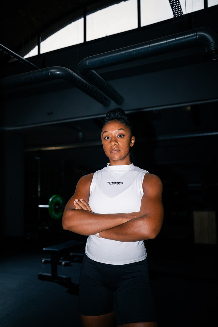 High Neck Tank (White)