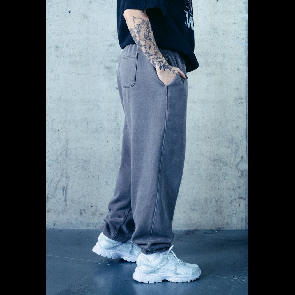 Pump Club Joggers (Pink & White Logo/Faded Grey)